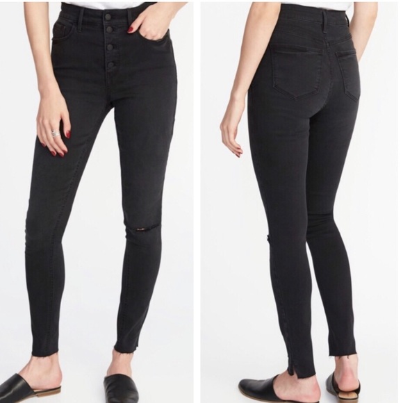 old navy distressed black jeans